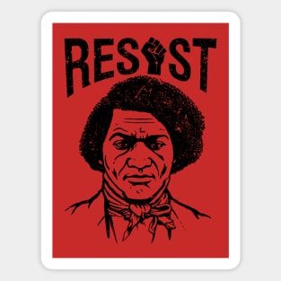Young Frederick Douglass portrait with RESIST message Magnet